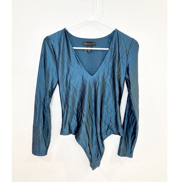 House of Harlow 1960 metallic long sleeve bodysuit - Picture 1 of 3